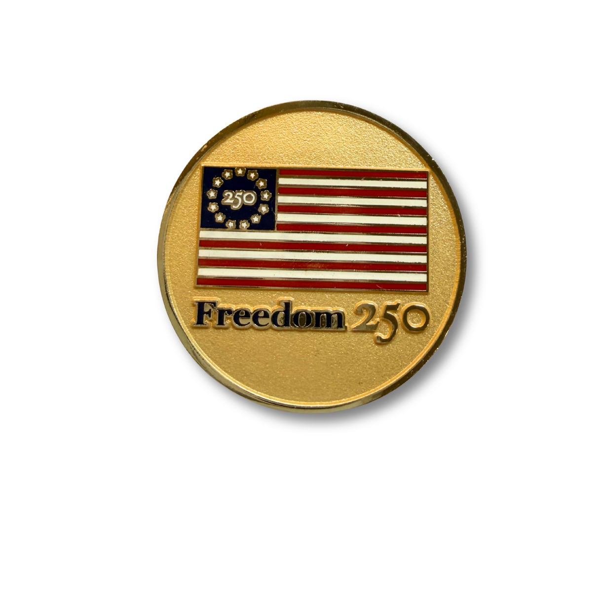 Official Freedom 250 Challenge Coin - Gold Limited Edition