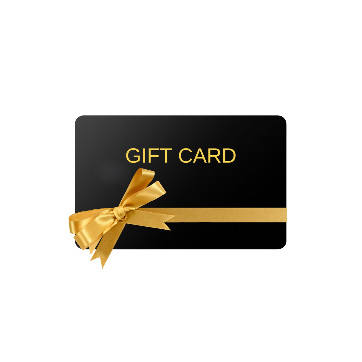 Storus gift card in black and gold with bow