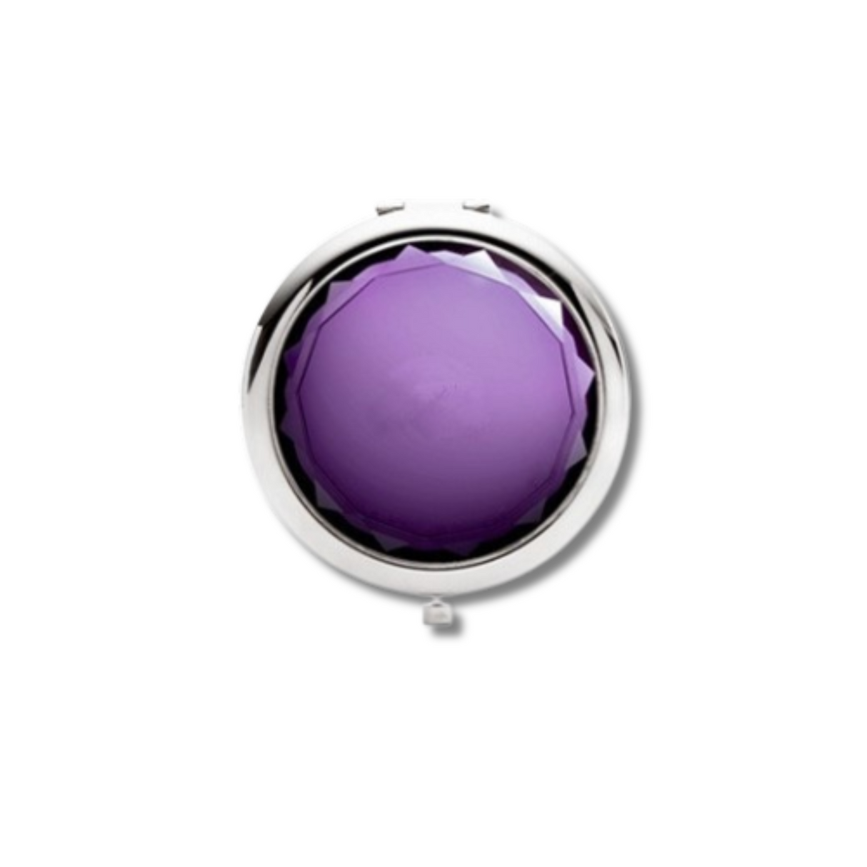 Mia Beauty Jeweled Compact Mirror - purple rhinestone
