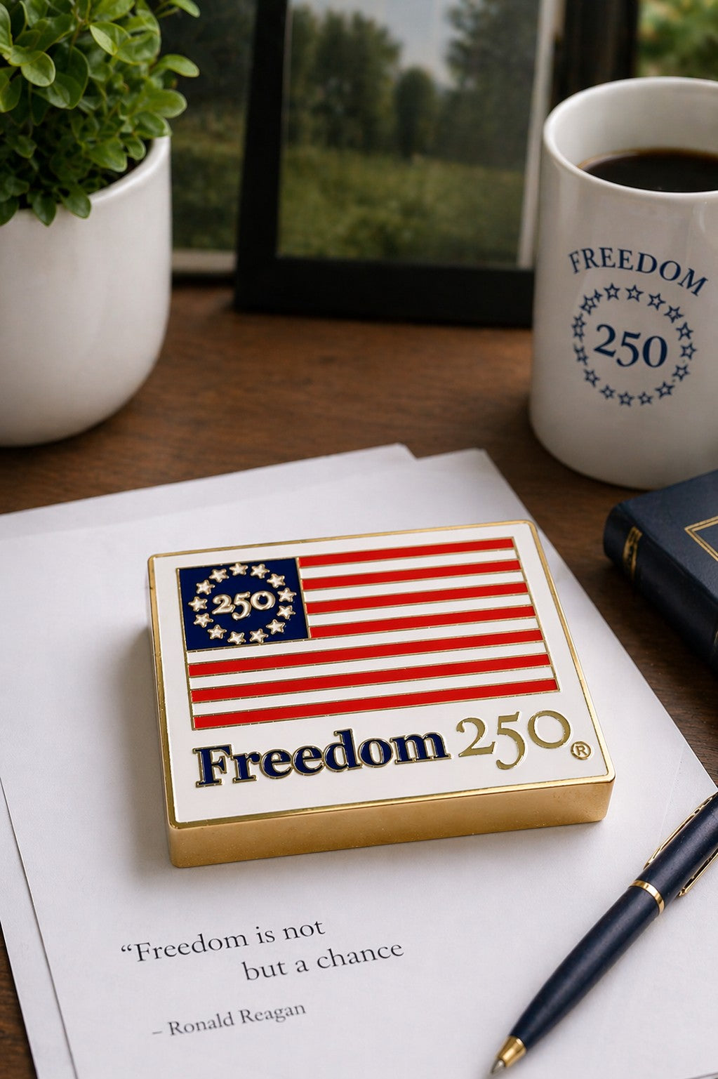Official Freedom 250 Metal + Enamel Paper Weight