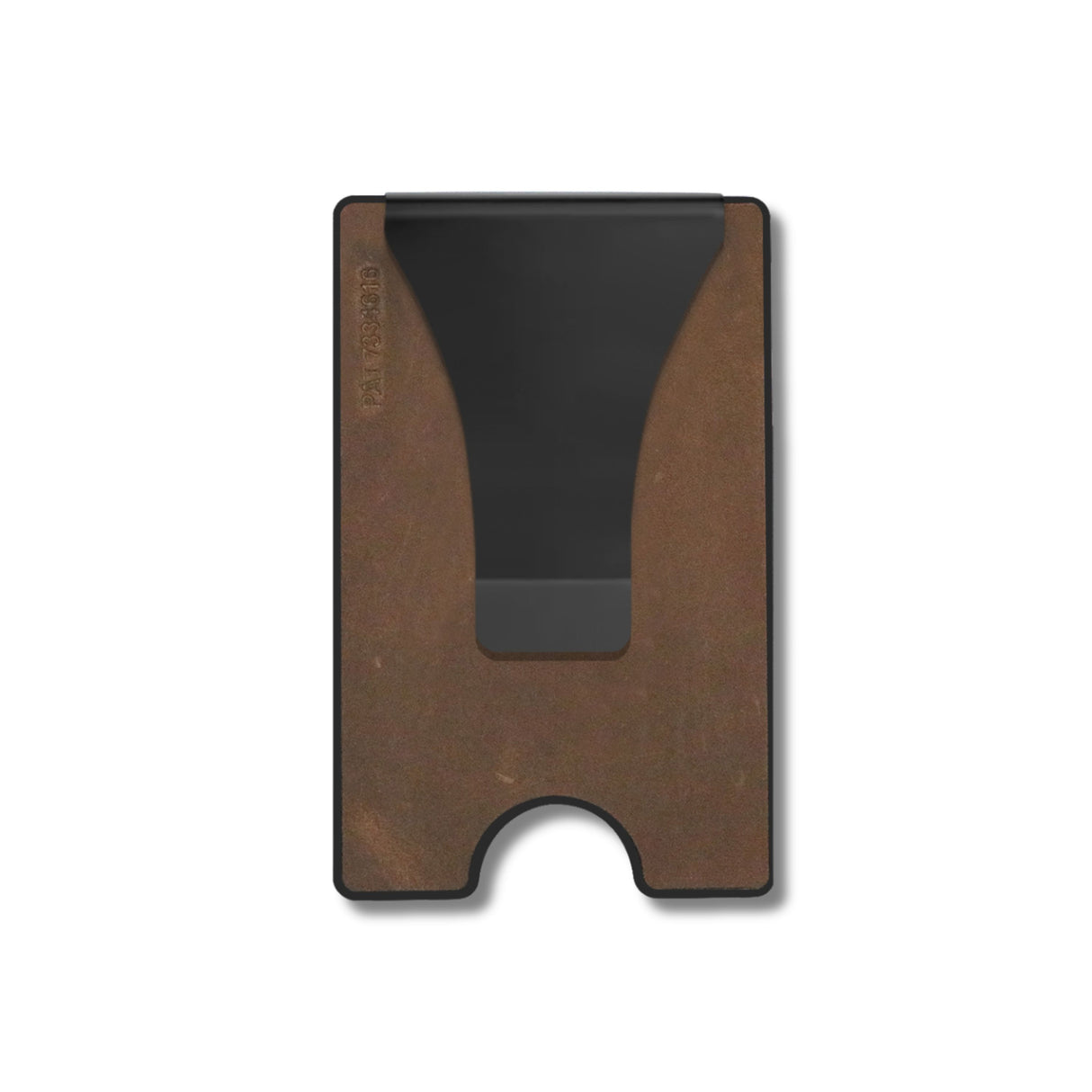 Smart Wallet Leather brown clip side empty