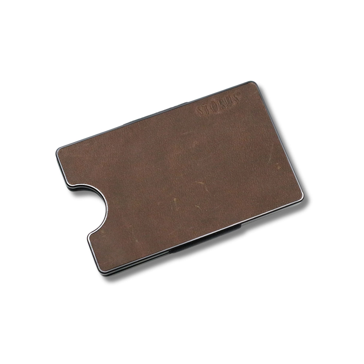 Smart Wallet Leather brown flat side empty