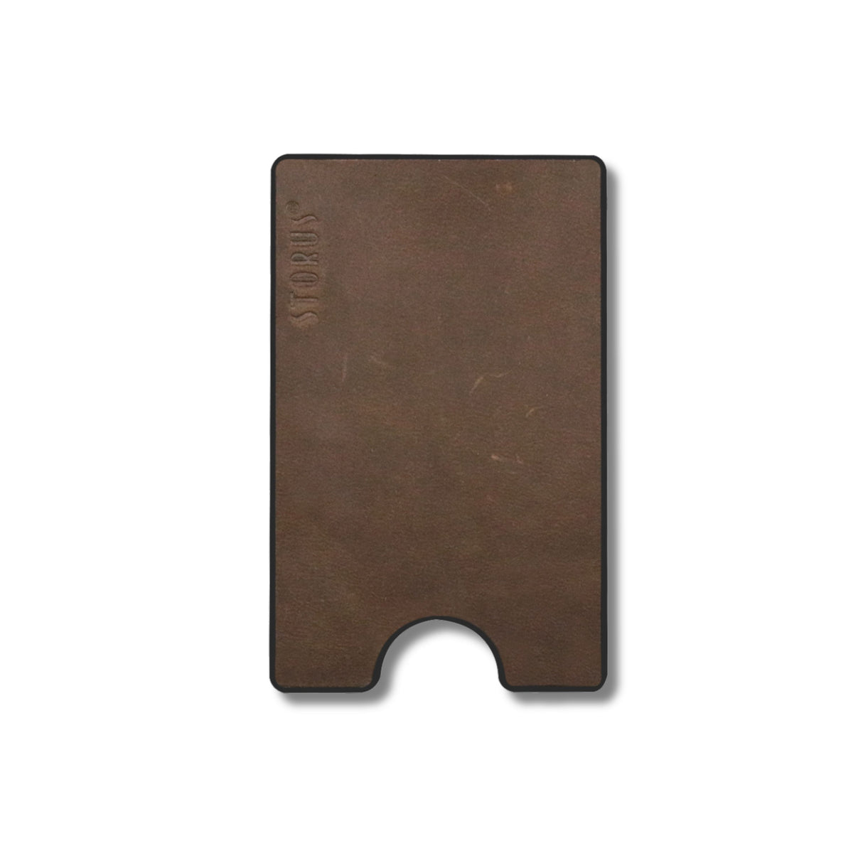 Smart Wallet Leather brown flat side empty