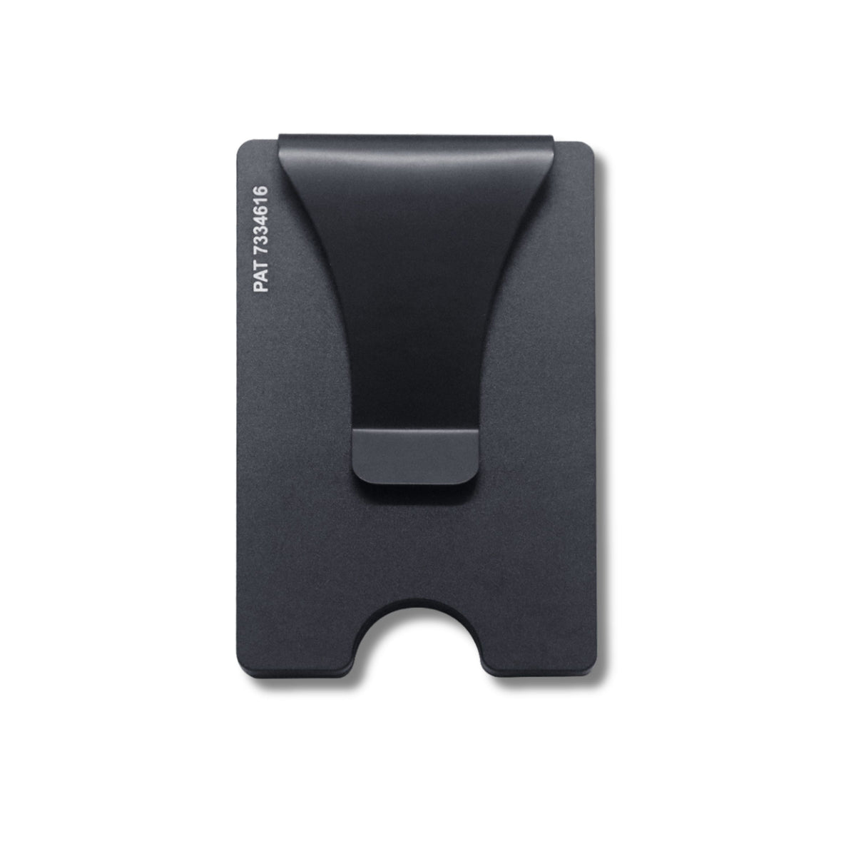 Smart Wallet Trackable with air tag compartment clip side shown empty