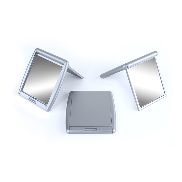Storus® 2-Faced Mirror™ Silver color shown - #ScottKaminski #Storus #Man #lovethis #life #mirrors #compactmirror #travelmirror