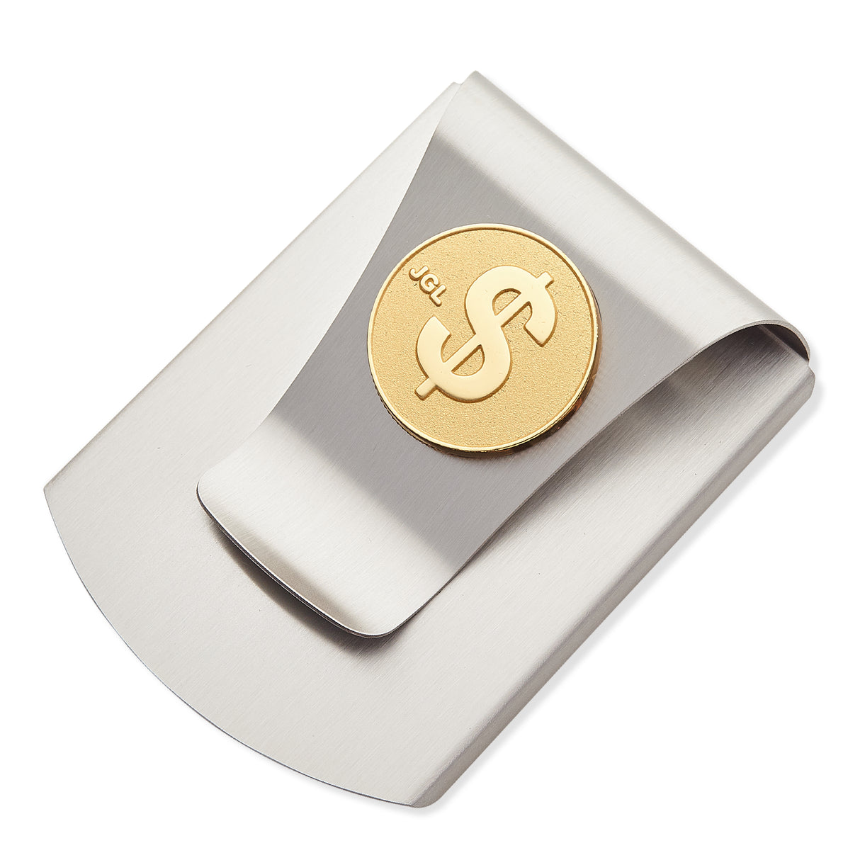 Storus® Smart Money Clip® Titanium with gold $ Sign medallion - #Storus #ScottKaminski #MoneyClip #SlimClip #bestmoneyclip #groomsmangifts #Swag #Love #trump #President