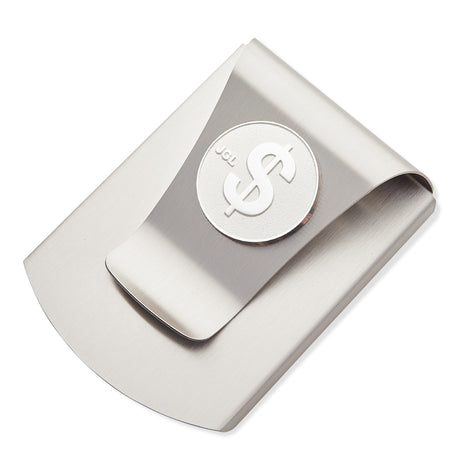 Storus® Smart Money Clip® Titanium with silver $ Sign medallion - #Storus #ScottKaminski #MoneyClip #SlimClip #bestmoneyclip #groomsmangifts #Swag #Love #trump #President