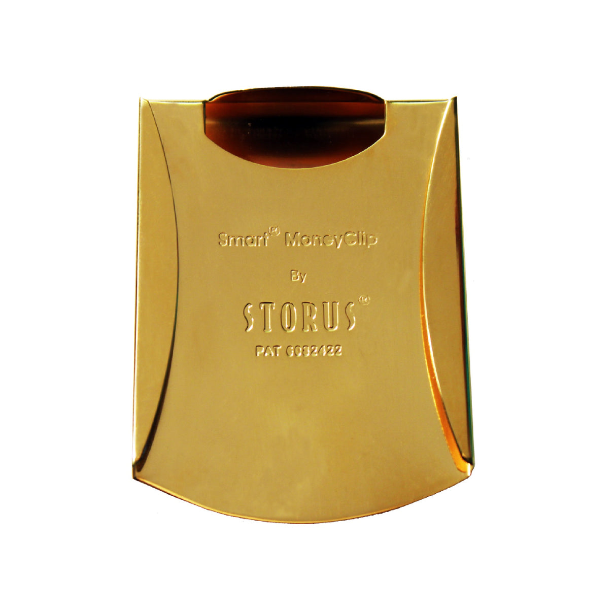 Storus® Smart Money Clip®President Trump, Keep America Great, Commemorative 2020 Election Edition - Polished Gold channel side - #ScottKaminski #Storus #MoneyClip #SlimClip #bestmoneyclip #groomsmangifts #Swag #Love #trump #President