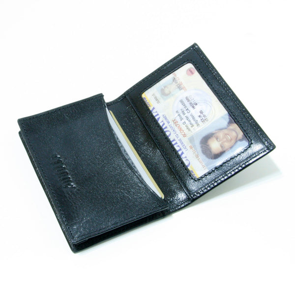 Storus® Smart Wallet™ Leather - black color - open and filled  - #ScottKaminski #Storus #Man #MensAccessories #storagesolutions #organization #Wallets #MoneyClips #storagesolutions #organization #travel #lovethis #life