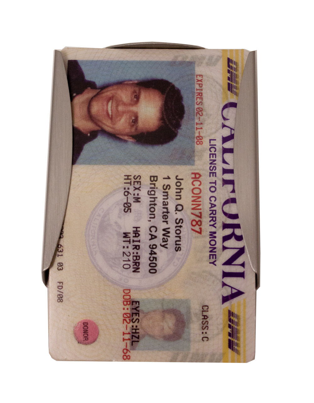 Smart Money Clip with drivers license on channel side