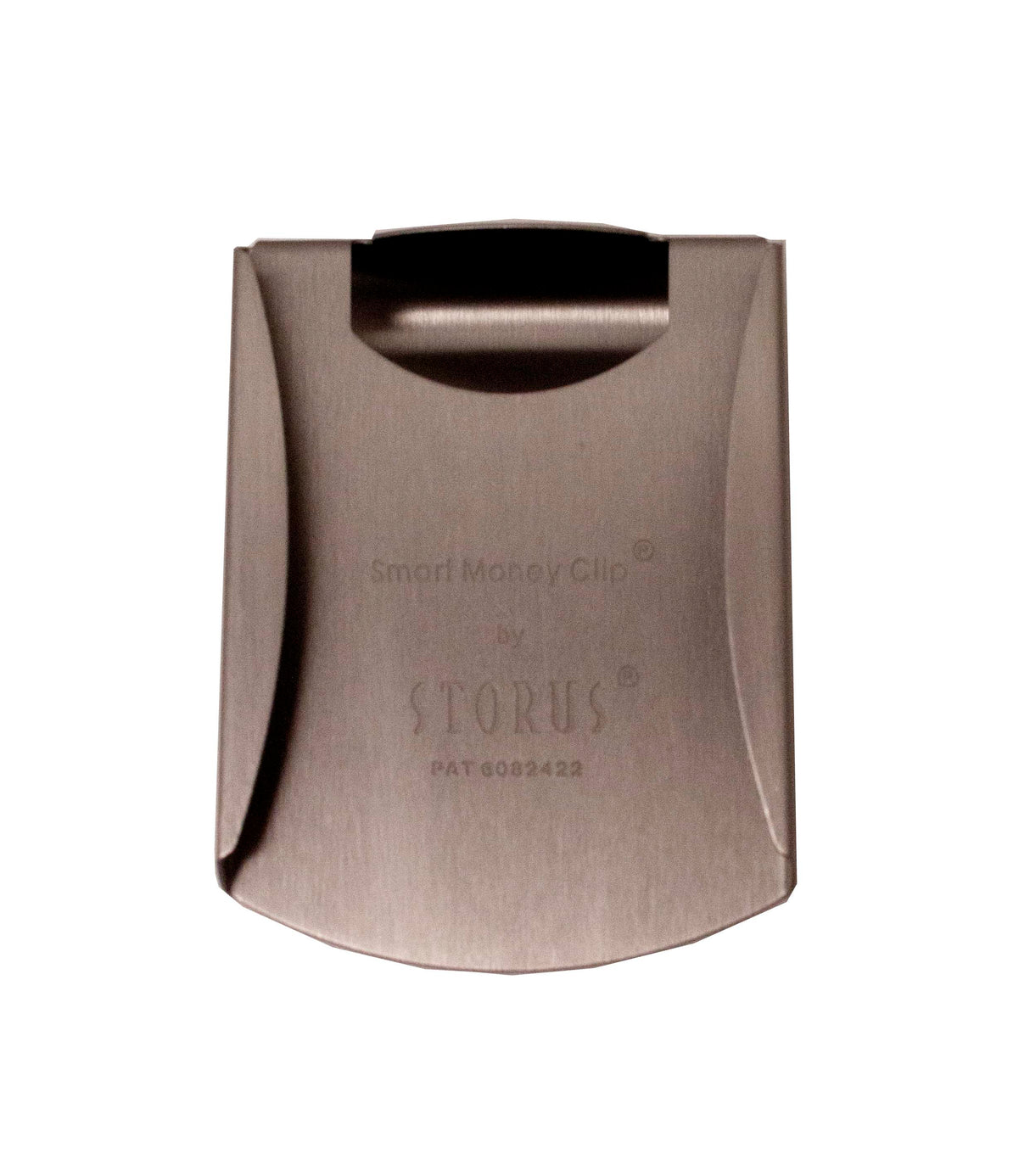 Storus® Smart Money Clip® - Brushed Stainless - channel side shown empty - #Storus #ScottKaminski #MoneyClip #SlimClip #bestmoneyclip #groomsmangifts #Swag #Love #trump #President