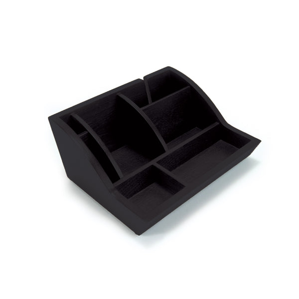Smart Valet Tray® - Black - Storus - side - for men or women. for dresser, nightstand or desk, shown empty