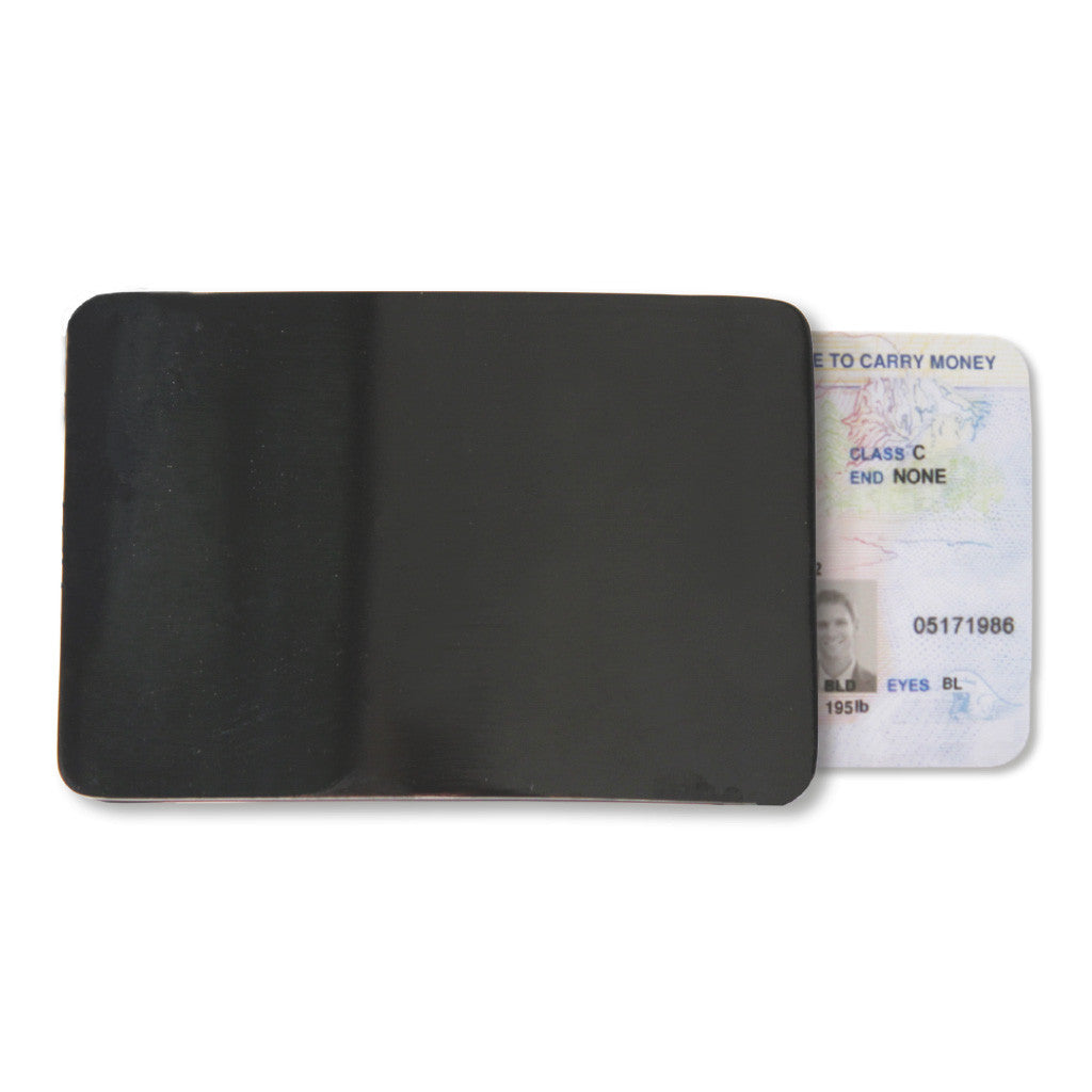 Storus Smart Belt Buckle™ - gunmetal finish front side with ID sliding out