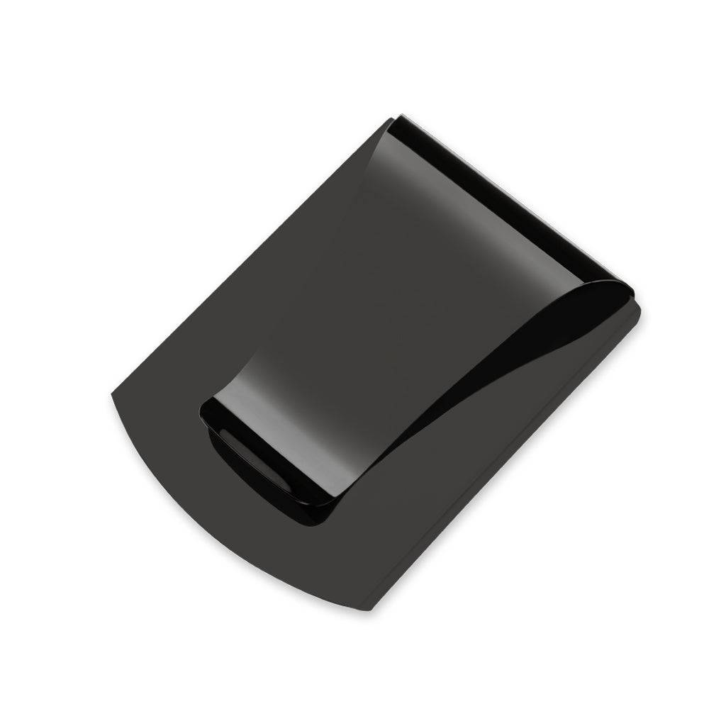 Storus® Smart Money Clip Gun Metal clip side shown empty - #ScottKaminski #Storus #MoneyClip #SlimClip #bestmoneyclip #groomsmengifts #gifts #wedding #fathersday #golf #Swag #Love