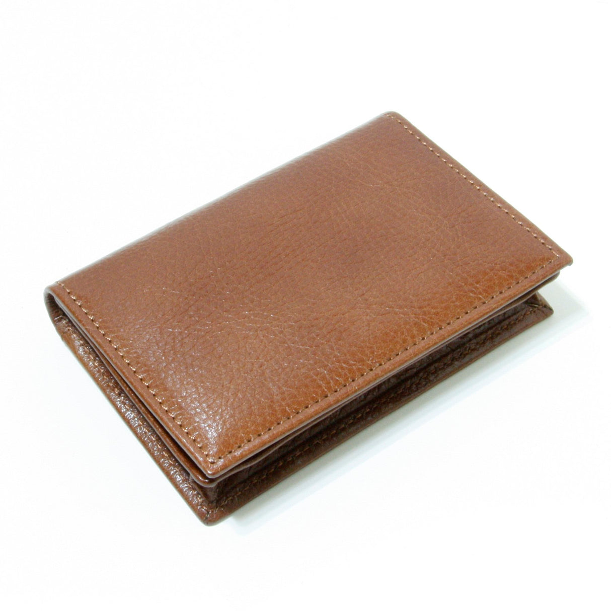 Storus® Smart Wallet™ Leather - cognac color - shown closed - #ScottKaminski #Storus #Man #MensAccessories #storagesolutions #organization #Wallets #MoneyClips #storagesolutions #organization #travel #lovethis #life