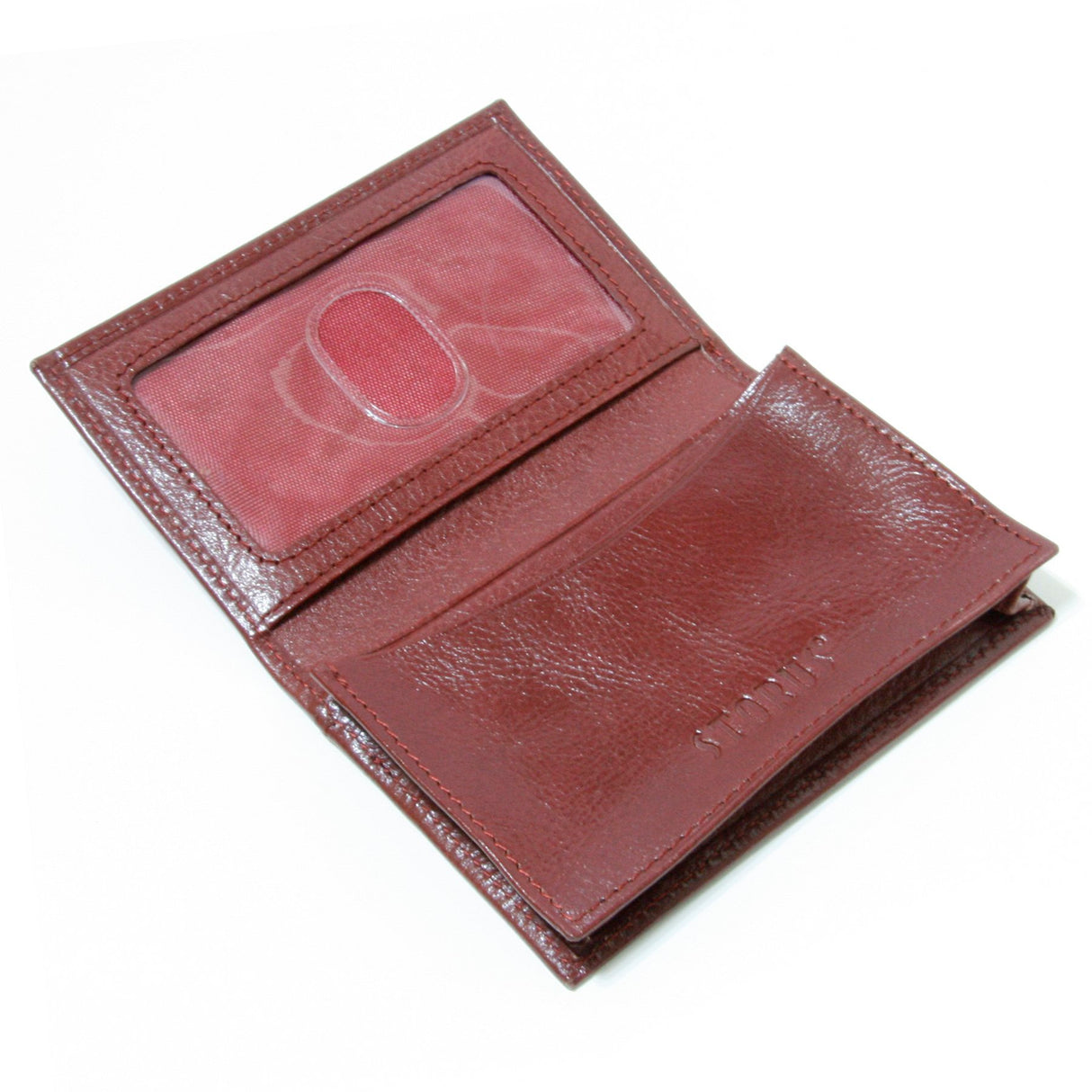 Storus® Smart Wallet™ Leather - red color - shown open and empty - #ScottKaminski #Storus #Man #MensAccessories #storagesolutions #organization #Wallets #MoneyClips #storagesolutions #organization #travel #lovethis #life