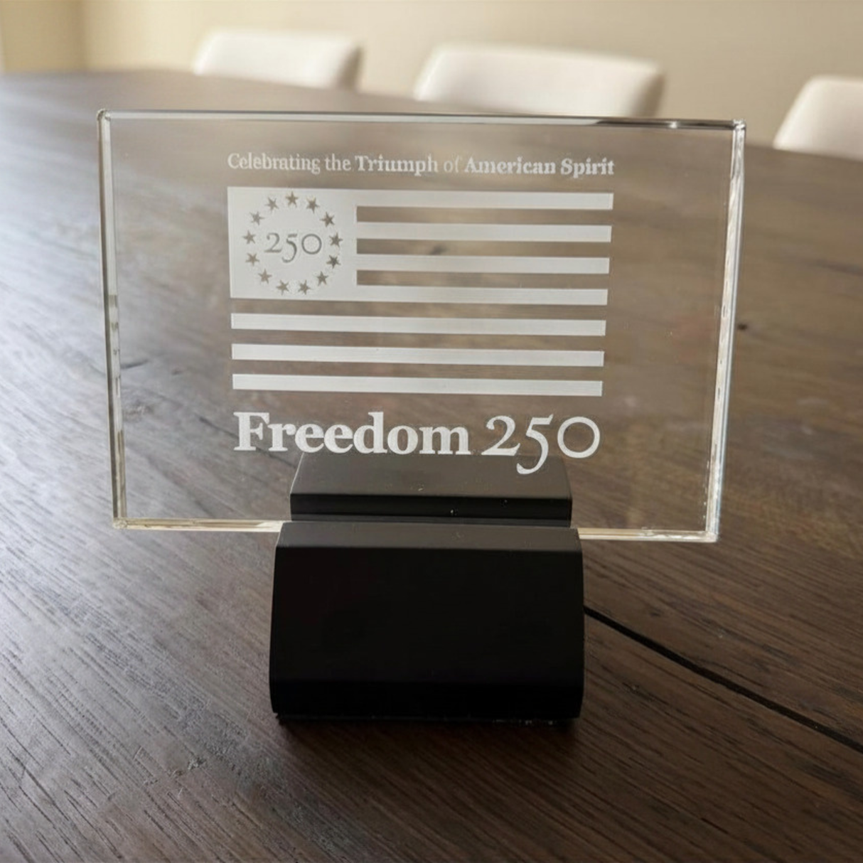 Official Freedom 250 Crystal Light-up Plaque