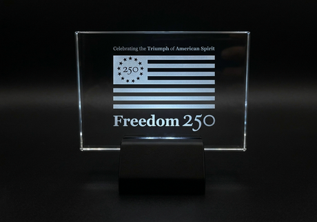 Official Freedom 250 Crystal Light-up Plaque