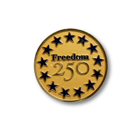 Official Freedom 250 Challenge Coin - Gold Limited Edition