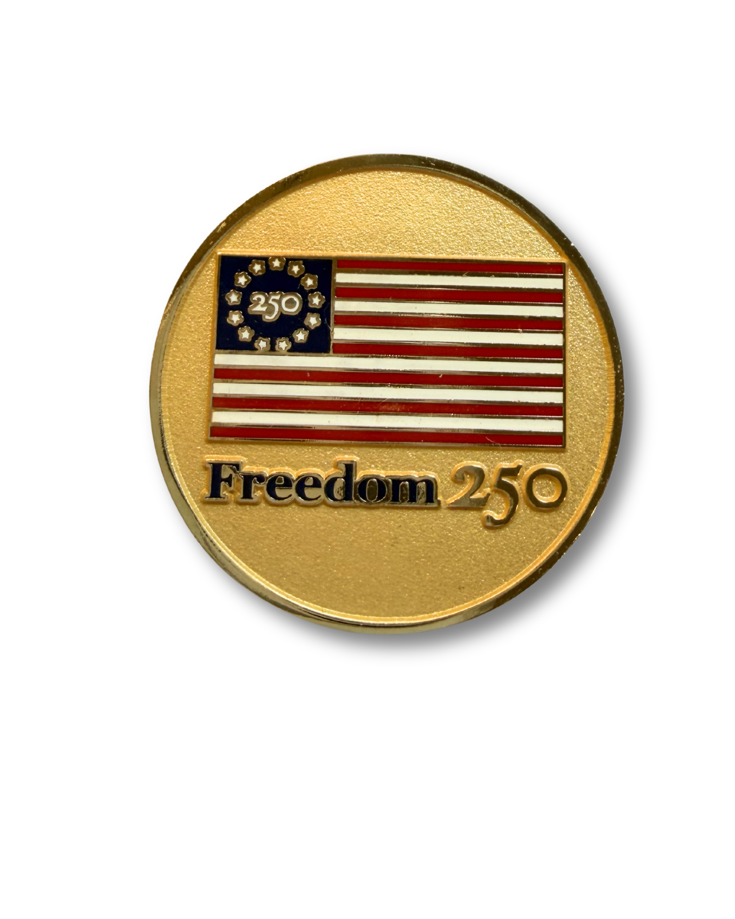 Official Freedom 250 Challenge Coin - Gold Limited Edition