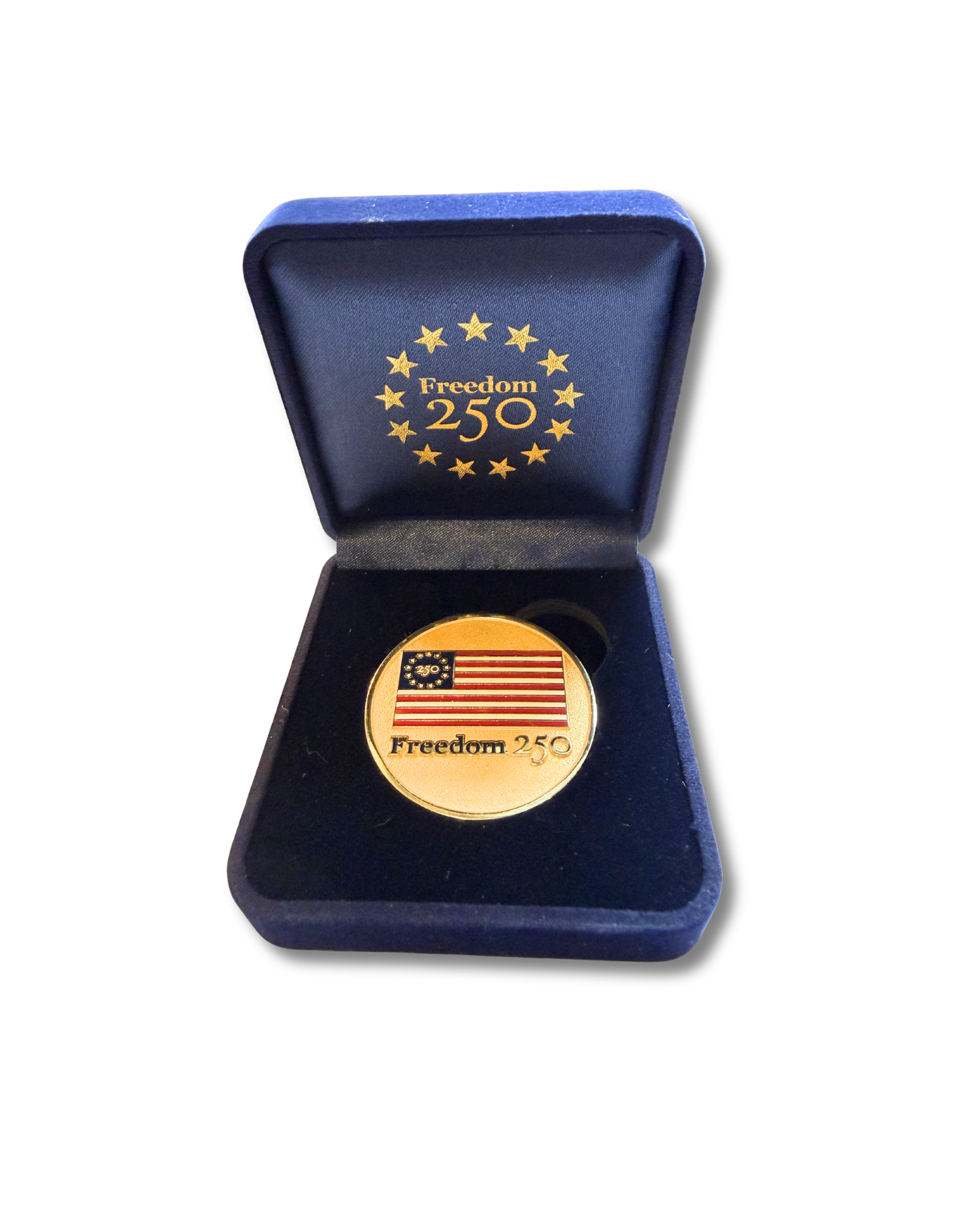 Official Freedom 250 Challenge Coin - Gold Limited Edition