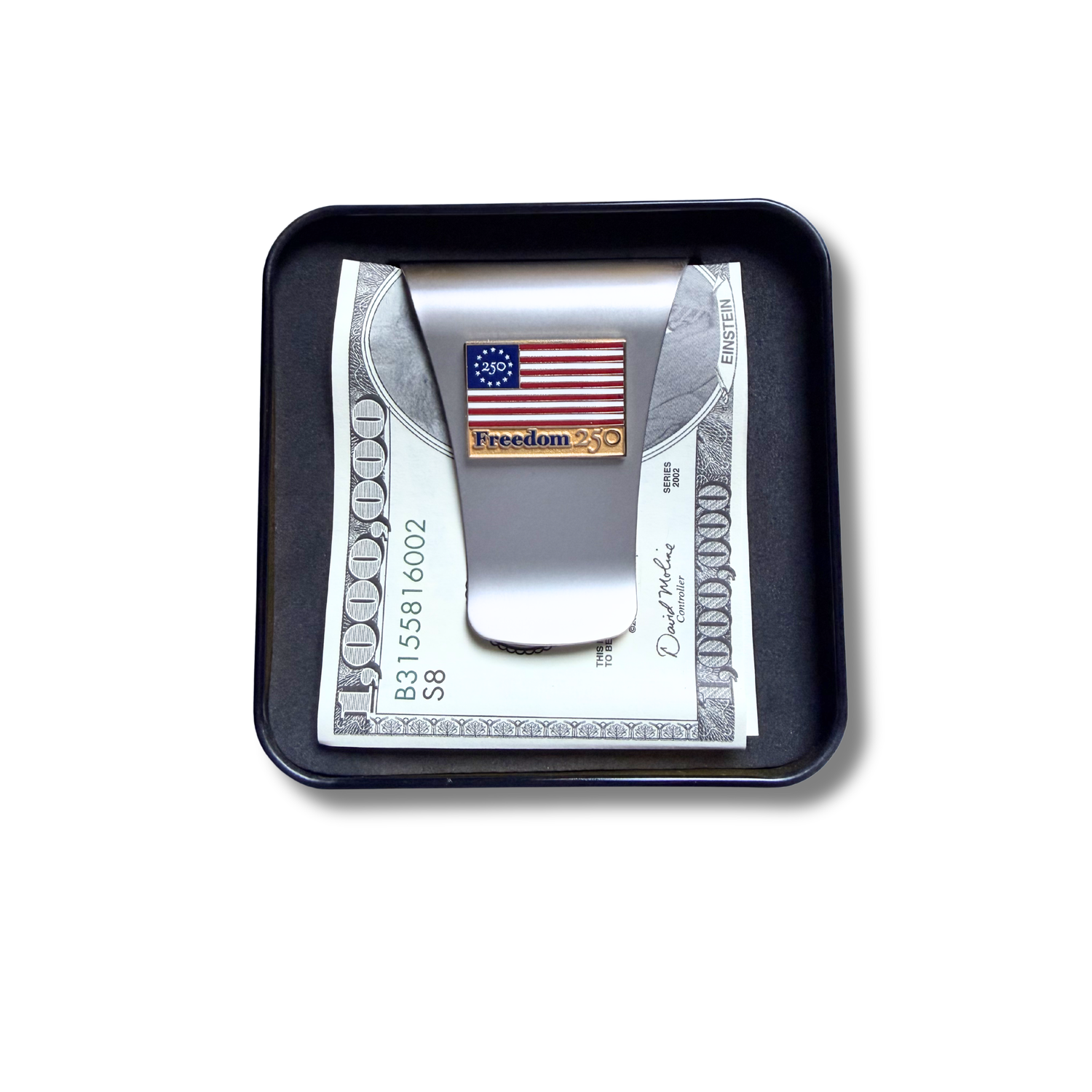 LIMITED EDITION Official Freedom 250 Smart Money Clip with Flag Medallion