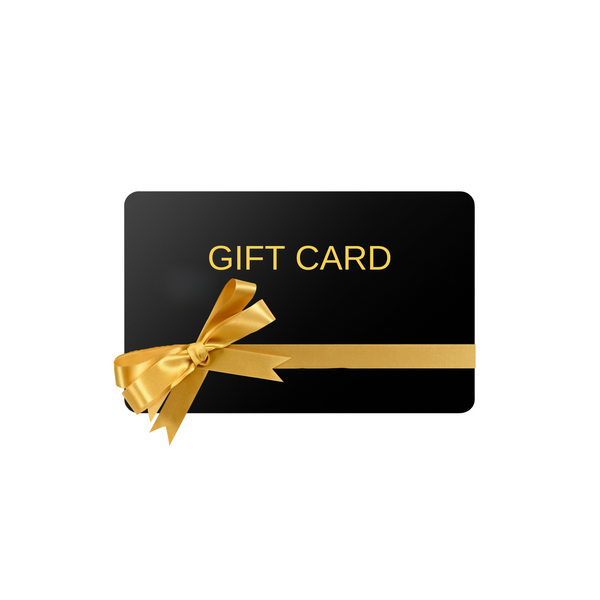Storus gift card in black and gold with bow