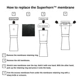 Storus Super Horn replacement membrane how to replace instructions