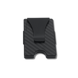 Storus Smart Wallet RFID Card Holder Money Clip in Carbon Fiber material clip side shown push hole side