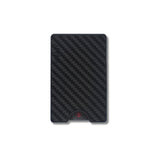 Storus Smart Wallet RFID Card Holder Money Clip in Carbon FIber material flat side shown