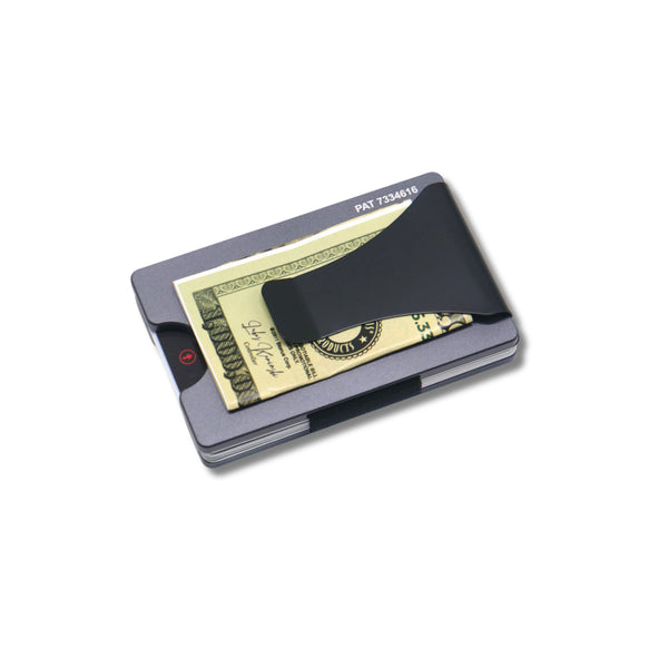 Smart Wallet card holder money clip in premium Gunmetal finish