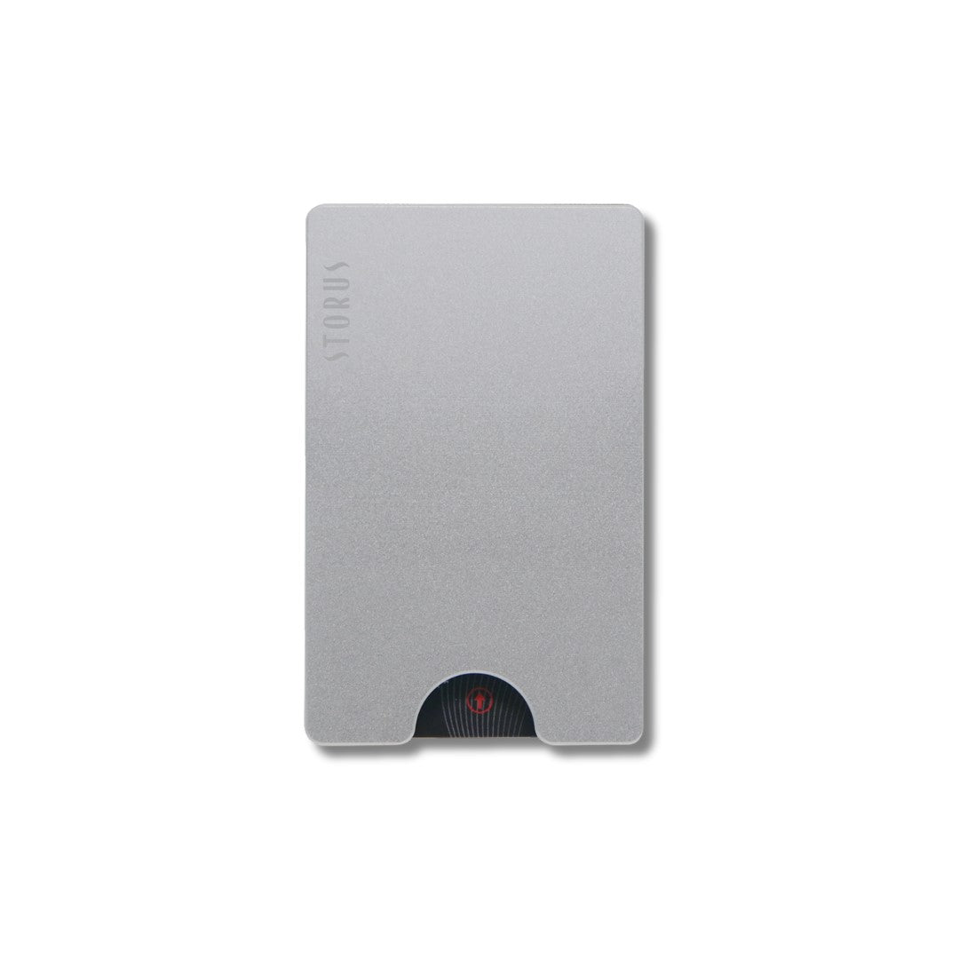 Storus Smart Wallet RFID Blocking card holder money clip aluminum finish flat side