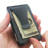Smart Wallet Trackable RFID blocking card holder money clip action