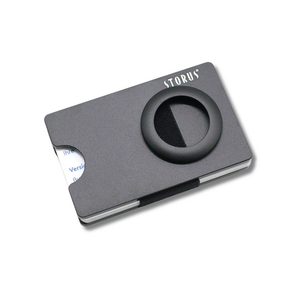 Smart Wallet Trackable with air tag compartment empty