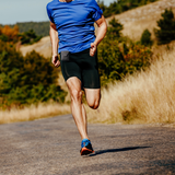 runner with a Smart Fitness Wallet on shorts