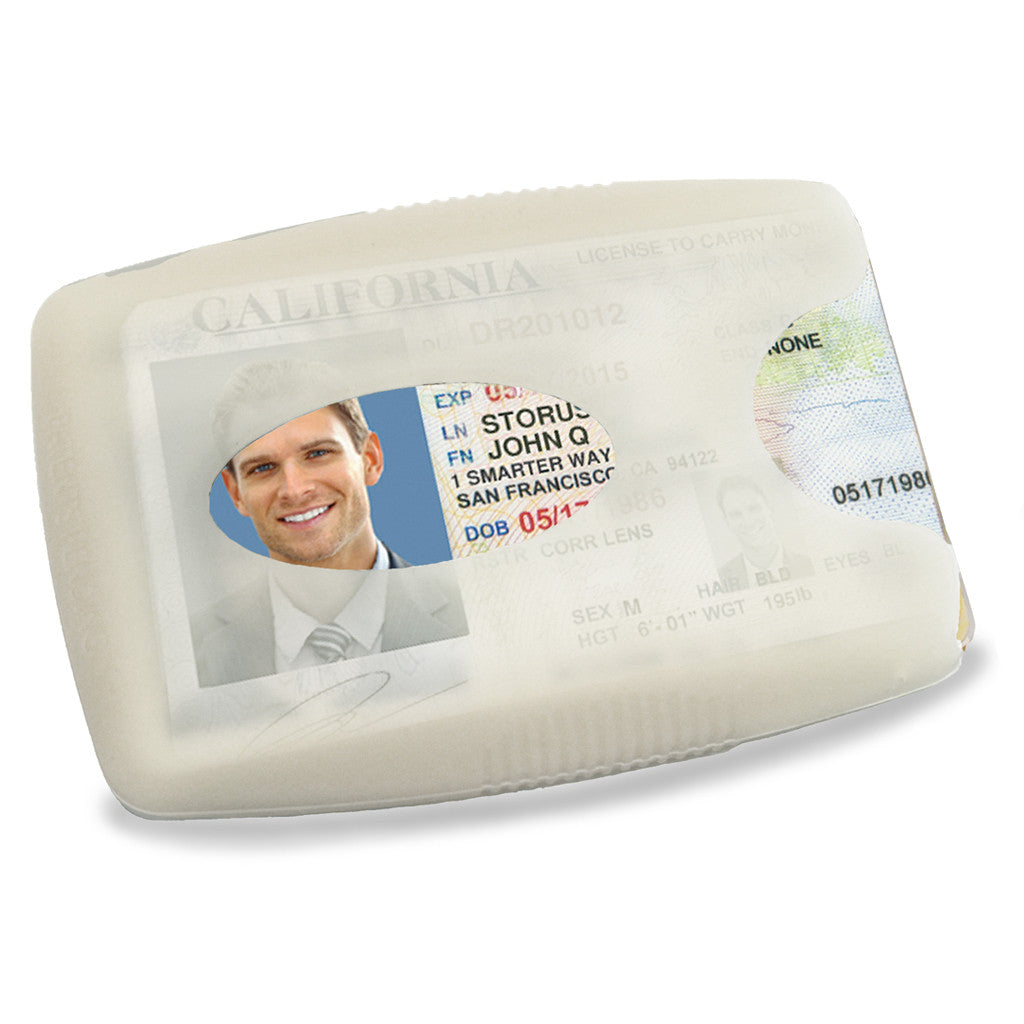 Storus Jelly Wallet™ - Clear Silcone with ID inside