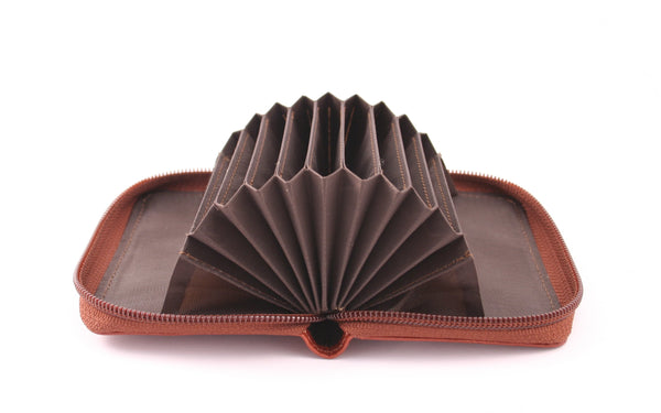 Storus Smart Accordion Wallet open and fanned empty