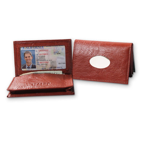 Storus® Smart Wallet™ Leather - cognac color - side by side view of it opened and closed - #ScottKaminski #Storus #Man #MensAccessories #storagesolutions #organization #Wallets #MoneyClips #storagesolutions #organization #travel #lovethis #life