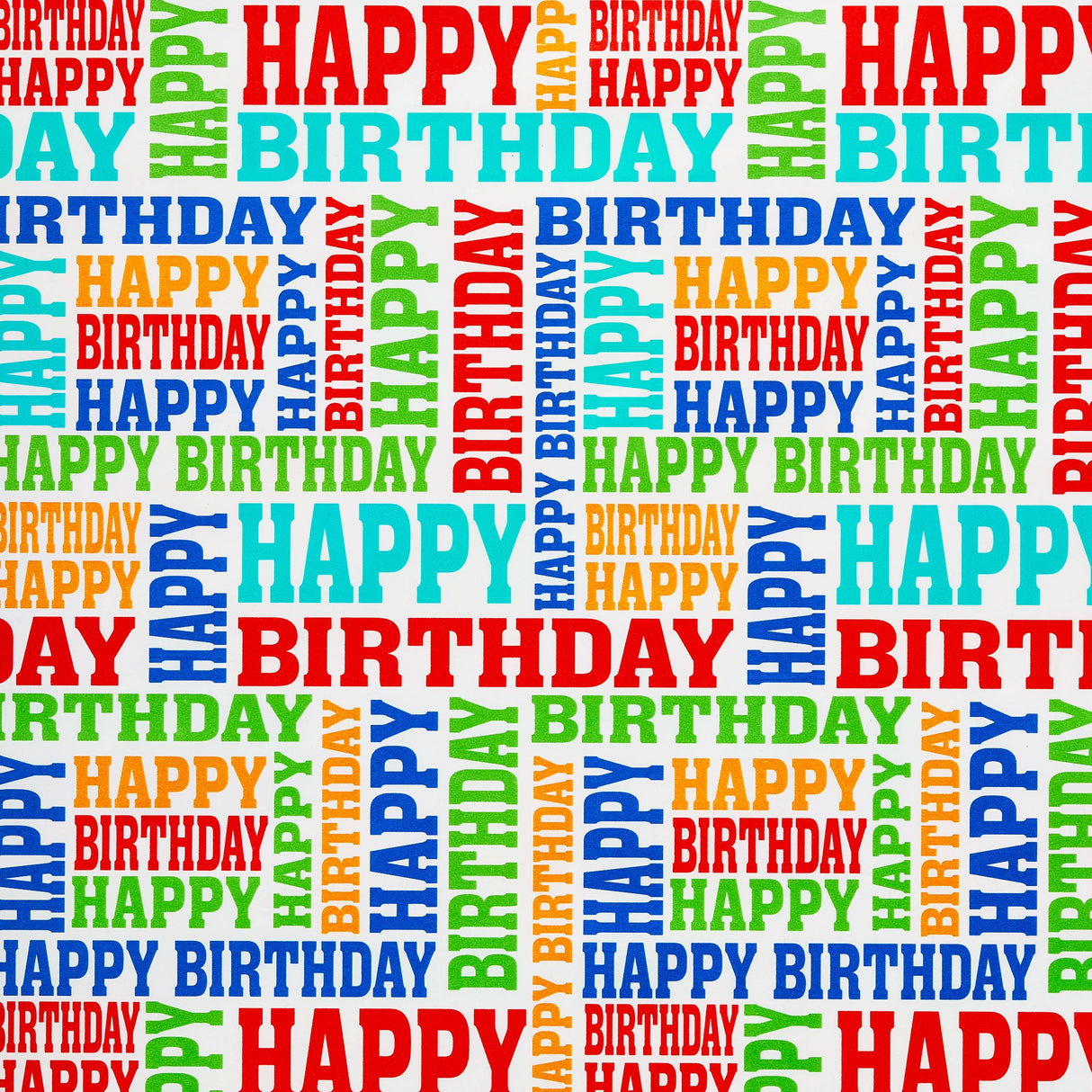 Storus gift wrap service available Happy Birthday theme paper shown