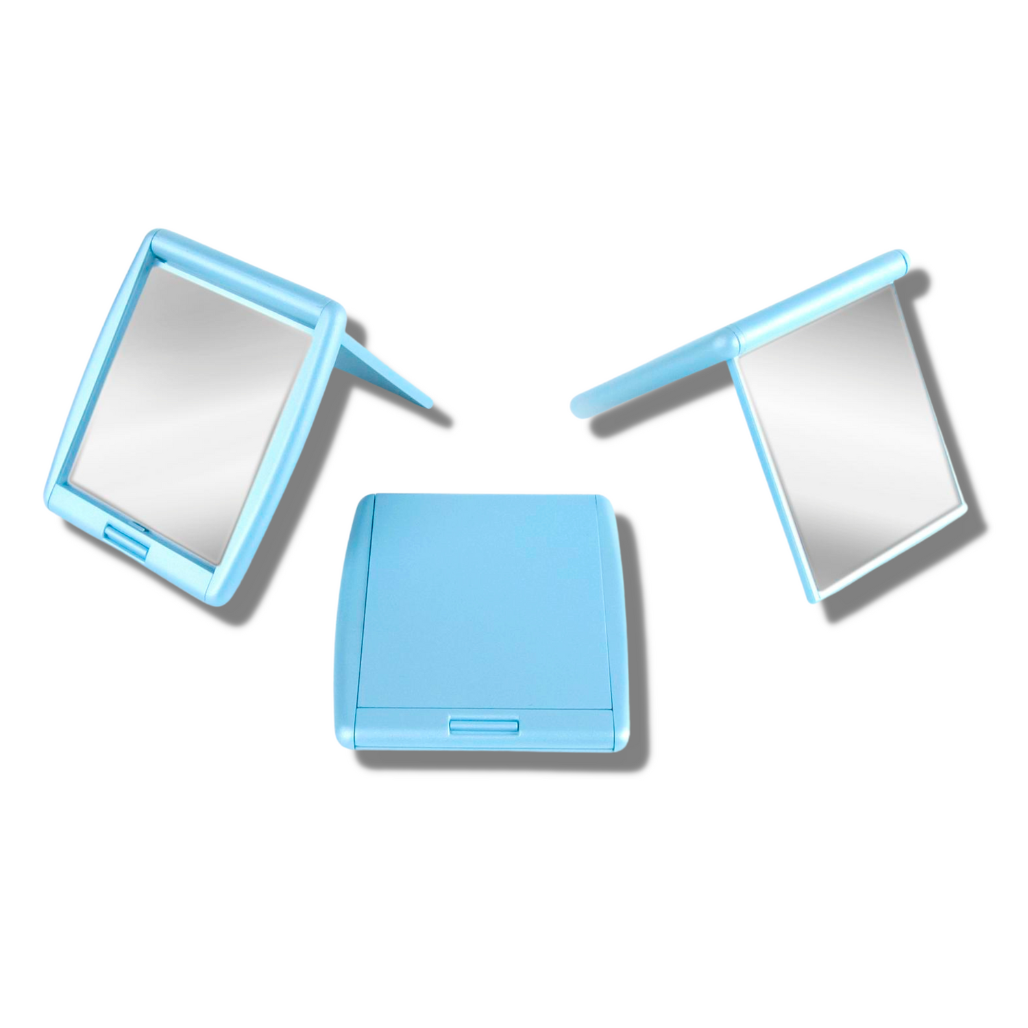 Storus 2-Faced Compact Mirror in blue color all both mirrors shown