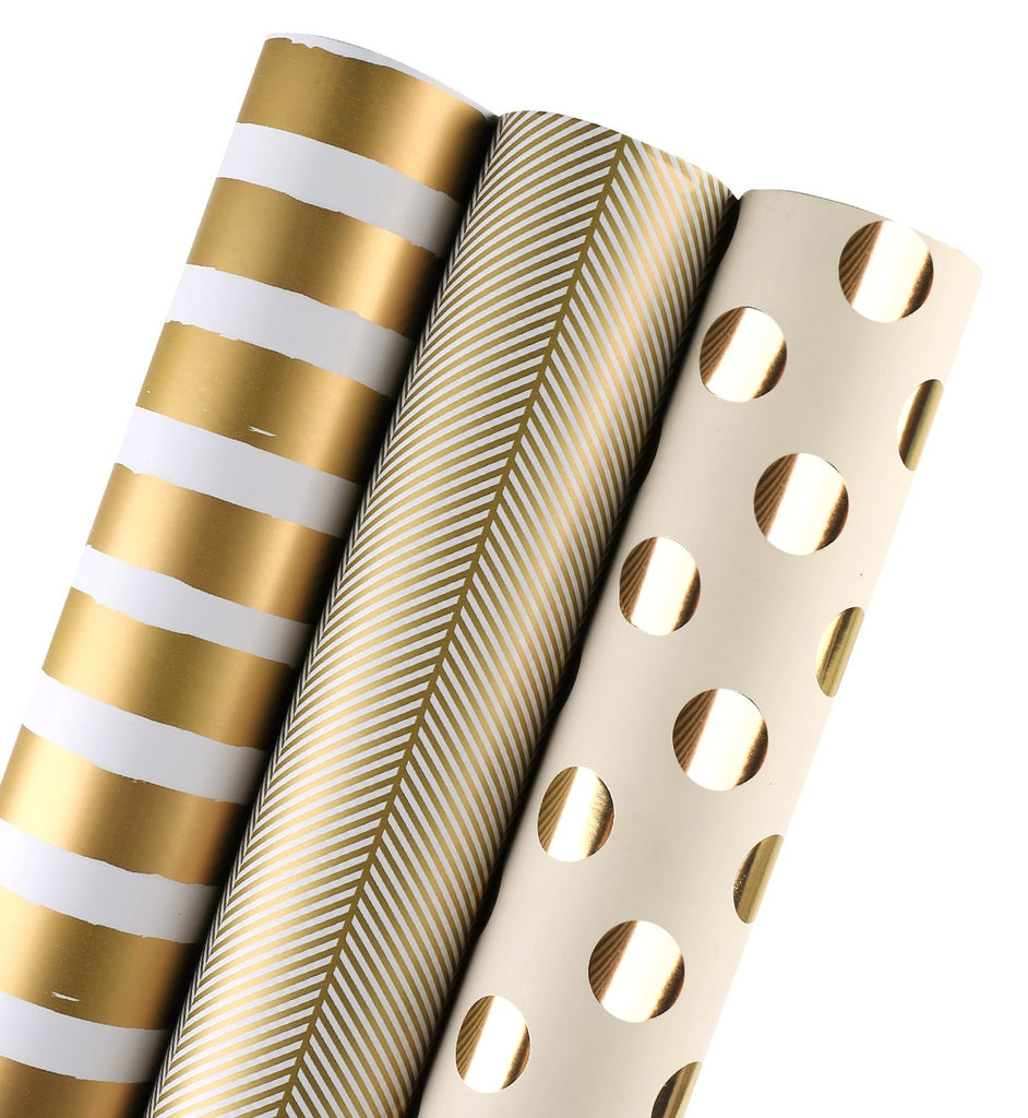 Storus gift wrap service available gold color wrapping paper shown