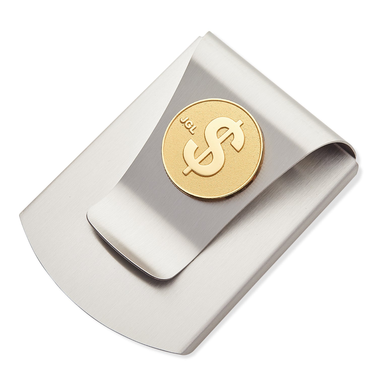 Storus® Smart Money Clip® Titanium with gold $ Sign medallion - #Storus #ScottKaminski #MoneyClip #SlimClip #bestmoneyclip #groomsmangifts #Swag #Love #trump #President