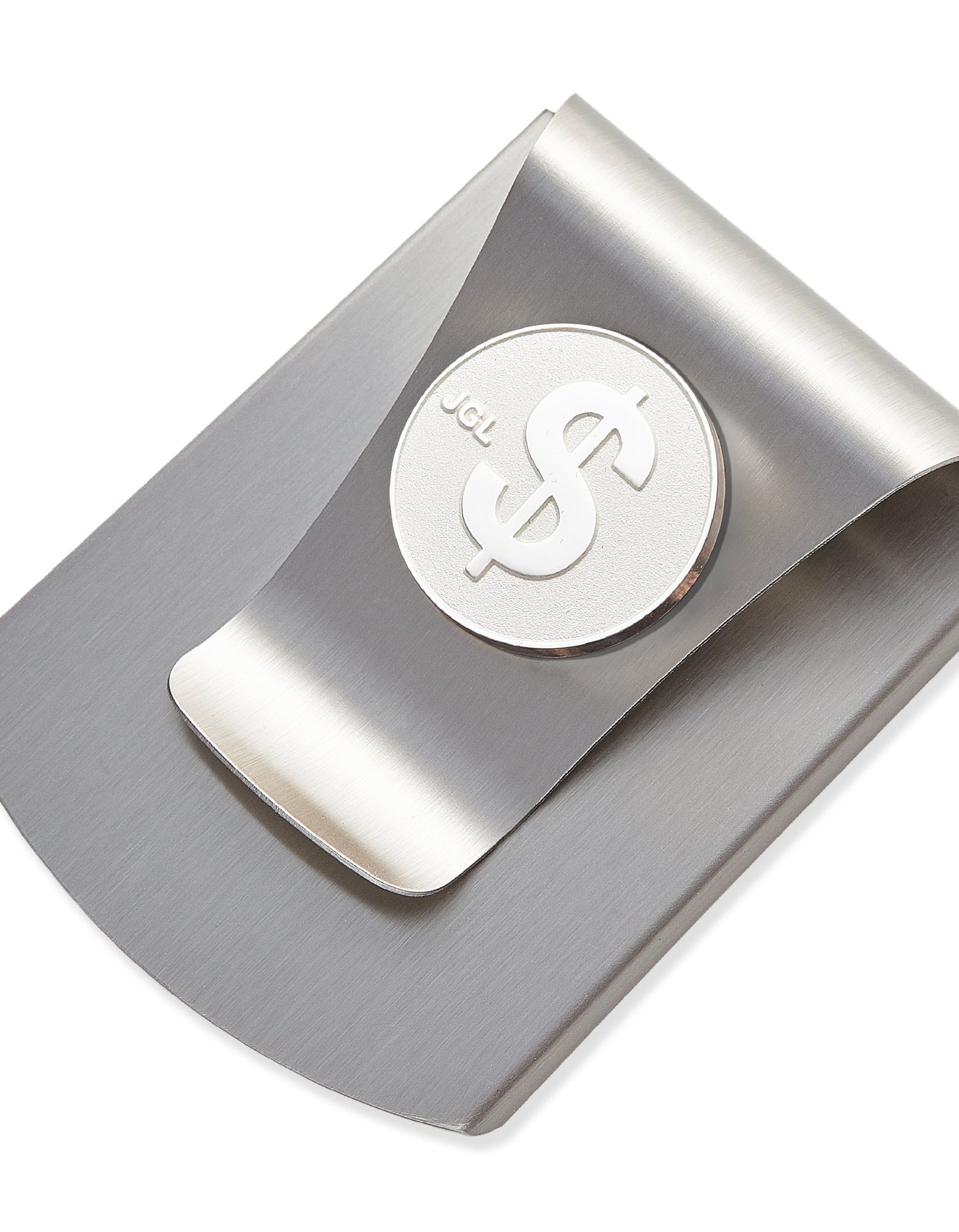 Storus® Smart Money Clip® - Brushed Stainless with silver $ Sign medallion - #Storus #ScottKaminski #MoneyClip #SlimClip #bestmoneyclip #groomsmangifts #Swag #Love #trump #President