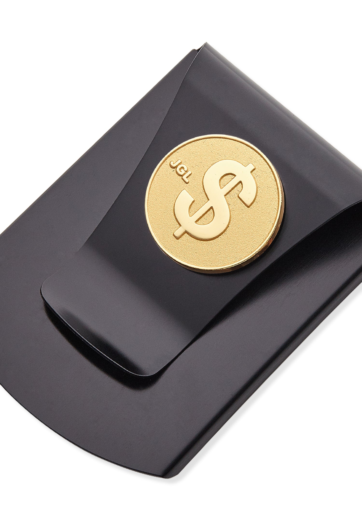 Storus® Smart Money Clip® Brushed Matte Black with gold $ Sign Medallion shown - #ScottKaminski #Storus #MoneyClip #SlimClip #bestmoneyclip #groomsmangifts #Swag #Love #trump #President