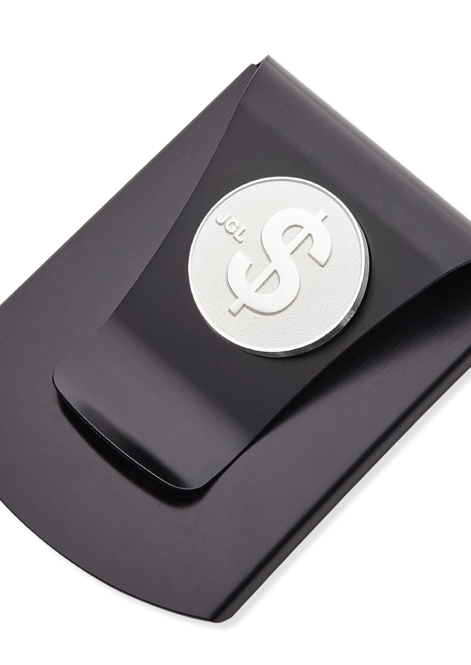 Storus® Smart Money Clip® Brushed Matte Black with silver $ Sign Medallion shown - #ScottKaminski #Storus #MoneyClip #SlimClip #bestmoneyclip #groomsmangifts #Swag #Love #trump #President
