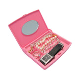 Storus Smart Jewelry Case® Mini - Pink - open and filled with jewelry