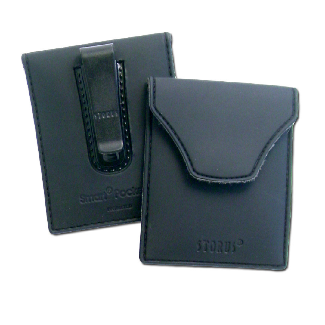 Storus Smart Fitness Wallet or Smart Pocket front and back side shown side by side