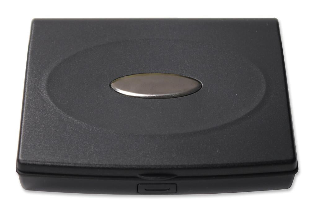 Storus Smart Jewelry Case® Mini - Black top view with engraving plate