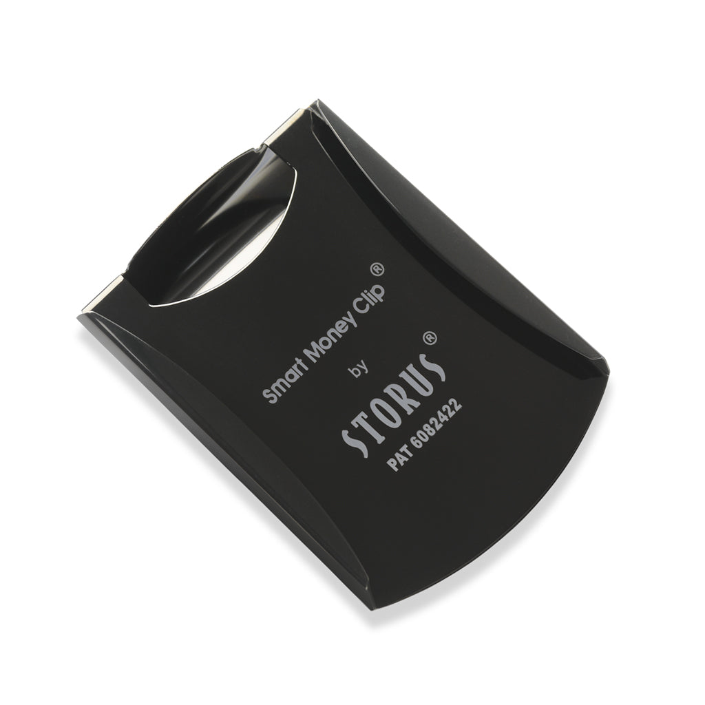 Storus Smart Money Clip Gun Metal card side shown empty