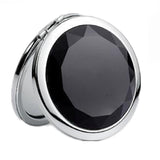 Mia® Jeweled Compact Mirror - black rhinestone - invented by #MiaKaminski #MiaBeauty #Mirrors #CompactMirror #TravelMirror #purseMirror #Pretty #love #mothersday